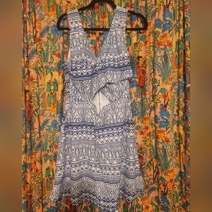 Jessica Simpson Cutout Cross Front Skater Dress, Size XL